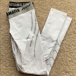 White workout leggings